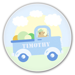 Name Doodles - Personalized Melamine Plates (Lil' Truck) (GETR-P5)
